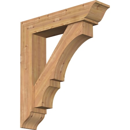 Ekena Millwork Balboa Traditional Smooth Bracket w/ Offset Brace, Western Red Cedar, 7 1/2"W x 34"D x 38"H BKT0806X34X38BOA01SWR